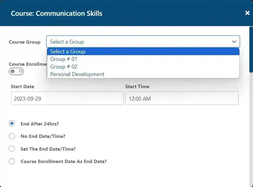 wpinnovators product access scheduler for learndash schedule courses for specific learndash groups image