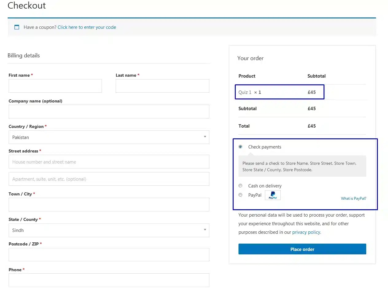 wpinnovators product paid access to quiz and certificate for learndash process payments using woocommerce payment gateways image