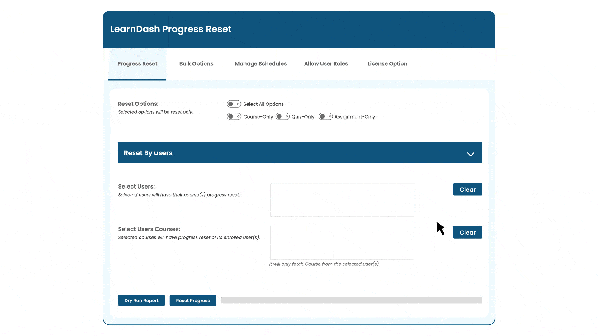 wpinnovators product progress reset for learndash single user image