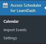 wpinnovators product access scheduler for learndash main menu image