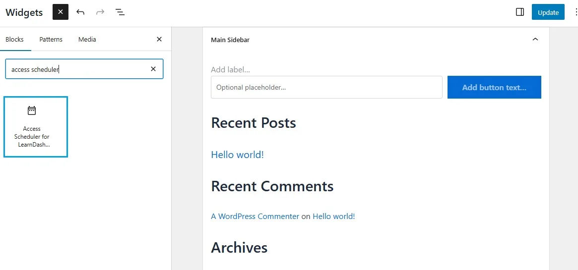 wpinnovators product access scheduler for learndash widget image