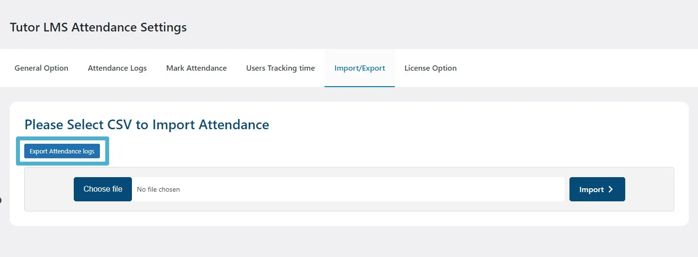 wpinnovators product attendance management for tutorlms export attendance logs image