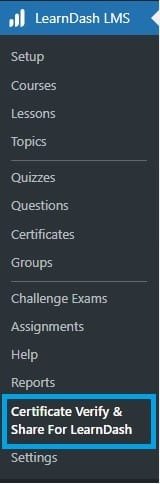 wpinnovators product certificate verify and share for learndash main menu 1 wpinnovators product certificate verify and share for learndash main menu image