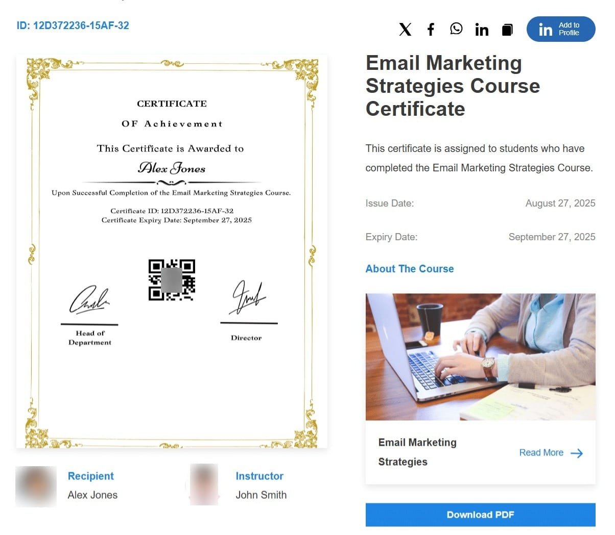 wpinnovators product certificate verify and share for learndash template 01 image