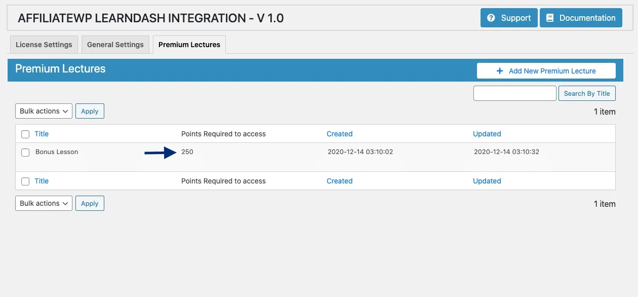 wpinnovators product learndash advanced integration for affiliatewp premium lectures listing screen image