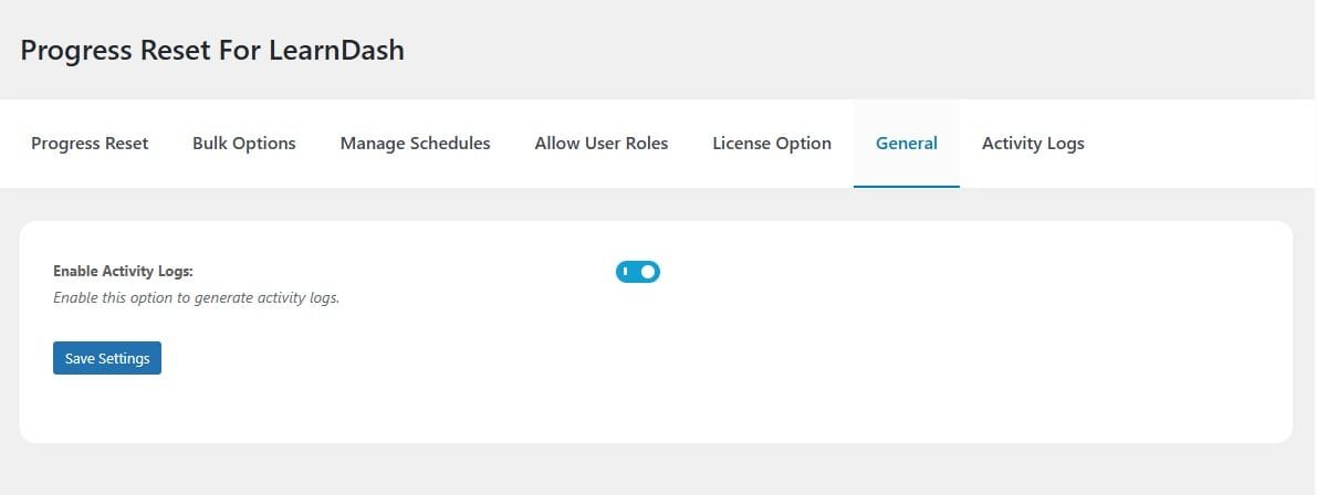wpinnovators product progress reset for learndash general options image wpinnovators product progress reset for learndash general options image