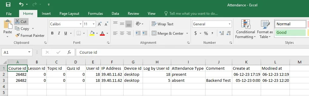 wpinnovators product attendance management for tutorlms attendance template image