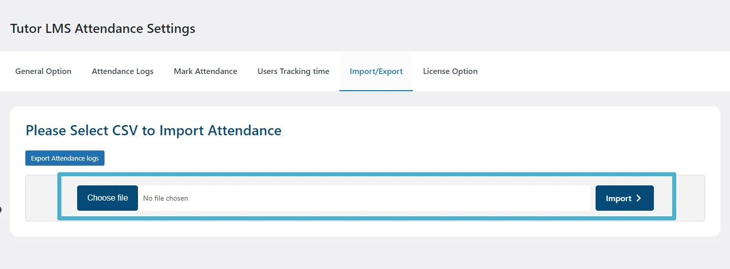 wpinnovators product attendance management for tutorlms import attendance image