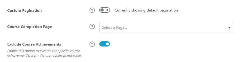 wpinnovators product achievements verify and share for learndash exclude course achievements image 