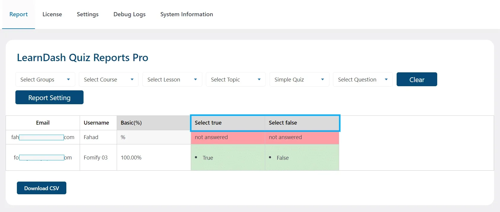 wpinnovators product quiz reports for learndash question titles image