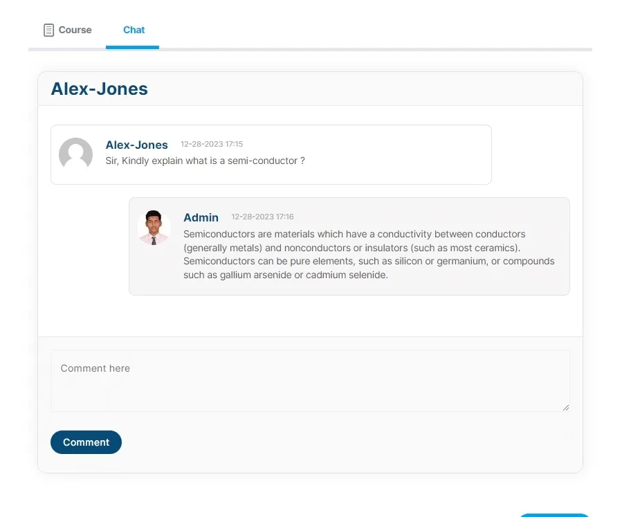 wpinnovators product student chat for learndash chat student side image