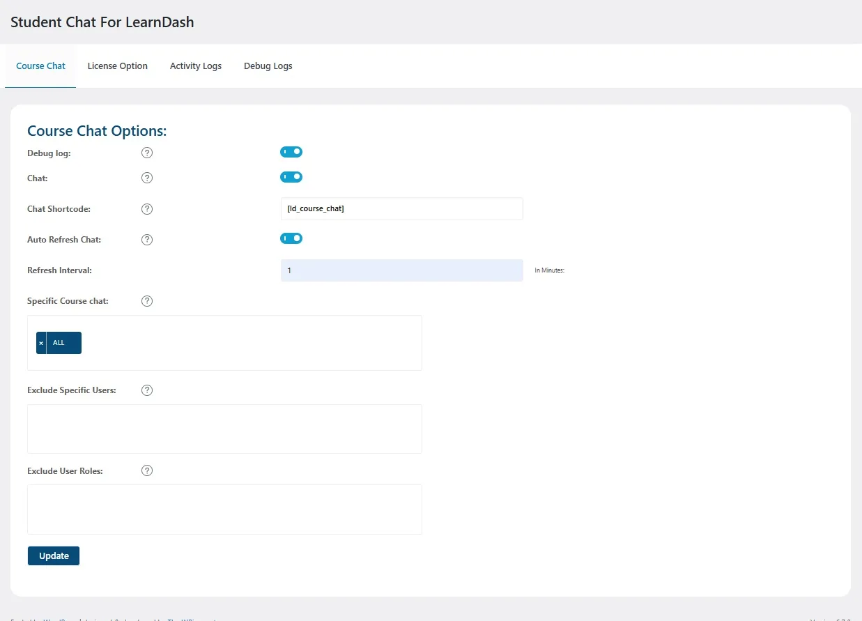 wpinnovators product student chat for learndash course chat image