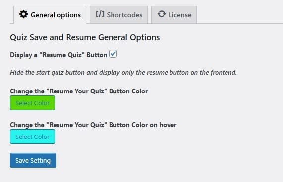 wpinnovators product quiz save and resume for learndash general options image wpinnovators product quiz save and resume for learndash general options image