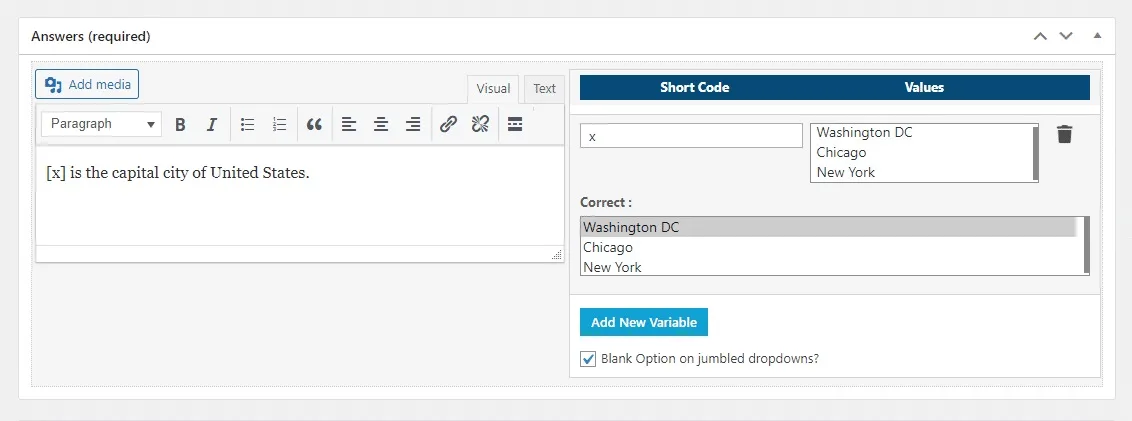 wpinnovators product advanced quizzes for learndash jumbled sentence setting 01 image