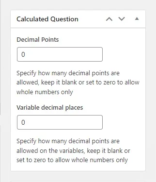 wpinnovators product advanced quizzes for learndash calculation formula decimal points image