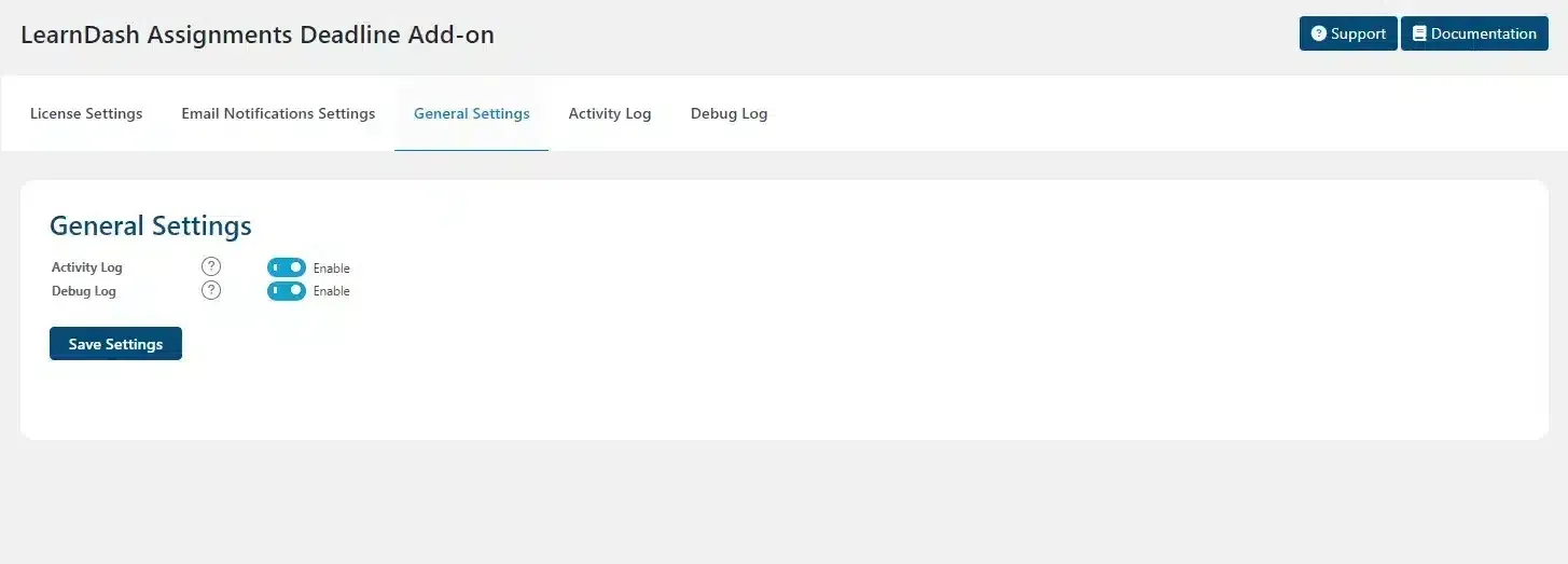 wpinnovators product assignment deadline for learndash general settings image