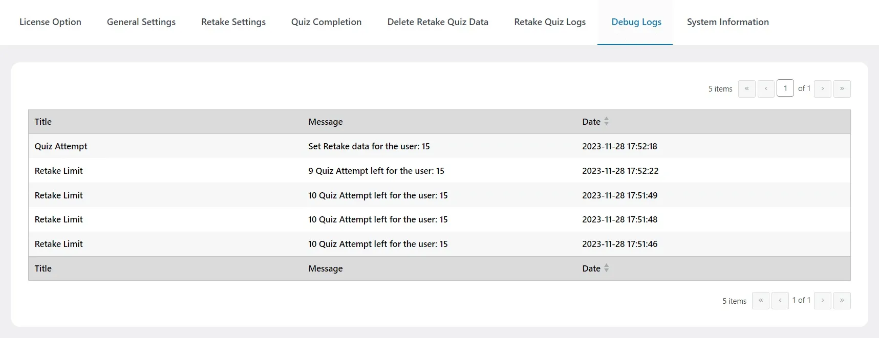wpinnovators product retake quiz for learndash debug logs image wpinnovators product retake quiz for learndash debug logs image