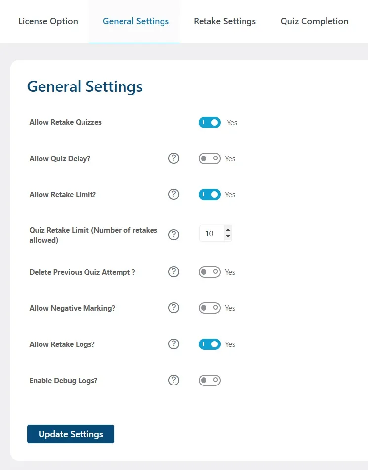 wpinnovators product retake quiz for learndash general settings image wpinnovators product retake quiz for learndash general settings image