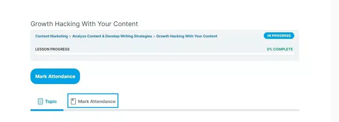 wpinnovators product attendance management for learndash mark attendance for topic image
