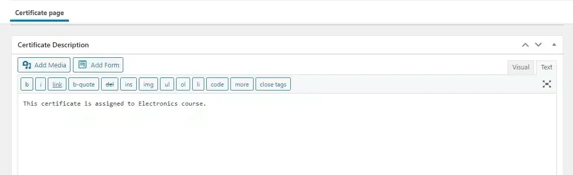 wpinnovators product certificate verify and share for learndash certificate description image