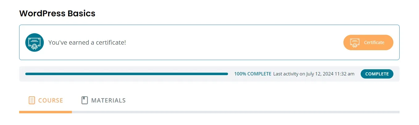 wpinnovators product certificate verify and share for learndash disable certificate sharing frontend image