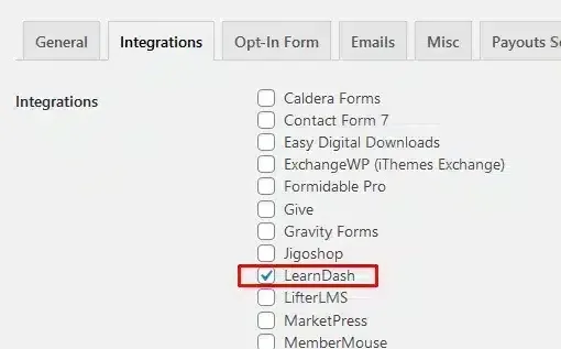 wpinnovators product learndash advanced integration for affiliatewp integrations learndash integration image