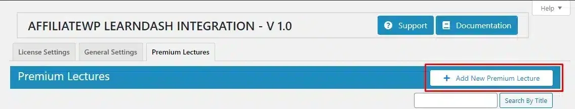wpinnovators product learndash advanced integration for affiliatewp premium lectures add new premium lecture image