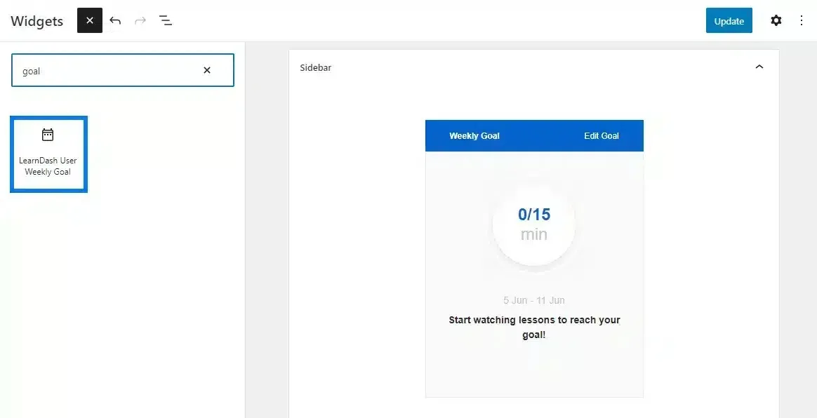wpinnovators product learning goals for learndash goal widget image