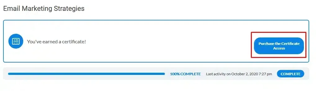 wpinnovators product paid access to quiz and certificate for learndash purchase the certificates access on the course page image
