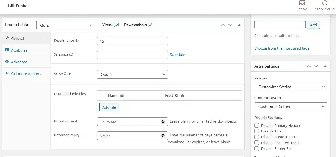 wpinnovators product paid access to quiz and certificate for learndash woocommerce product linked with quiz image