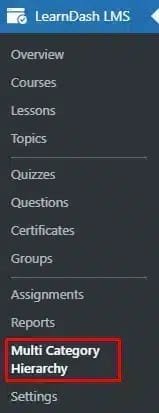 wpinnovators product question multi categories for learndash main menu image