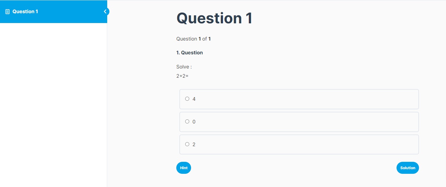 wpinnovators product question multi categories for learndash preview question on the frontend image