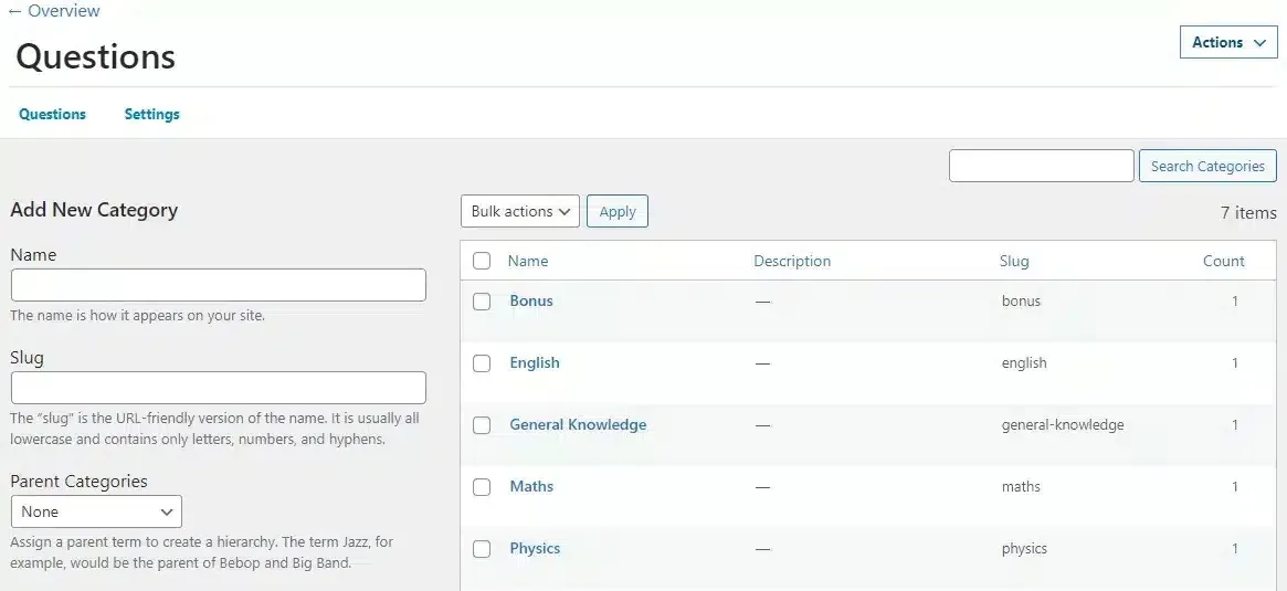 wpinnovators product question multi categories for learndash select parent categories image