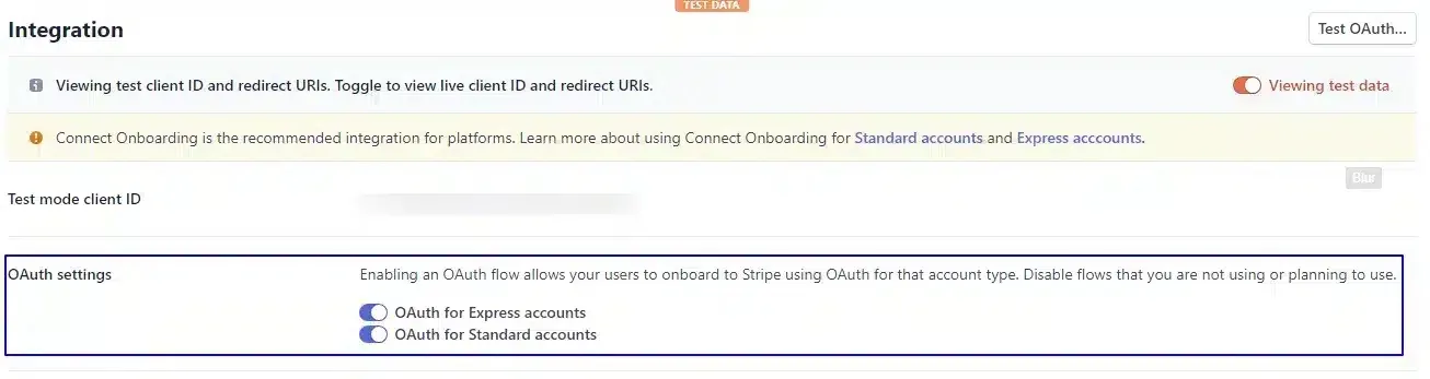 wpinnovators product stripe payout for affiliatewp oauth settings image