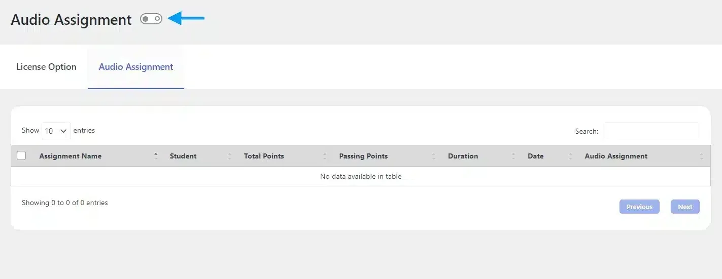 wpinnovators product audio assignment for tutorlms disable audio assignment image