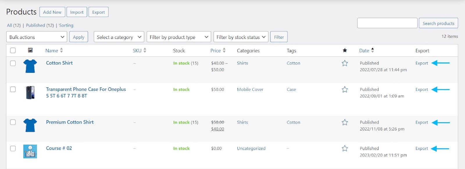 wpinnovators product products bulk import export for woocommerce products listing screen export image wpinnovators product products bulk import export for woocommerce products listing screen export image