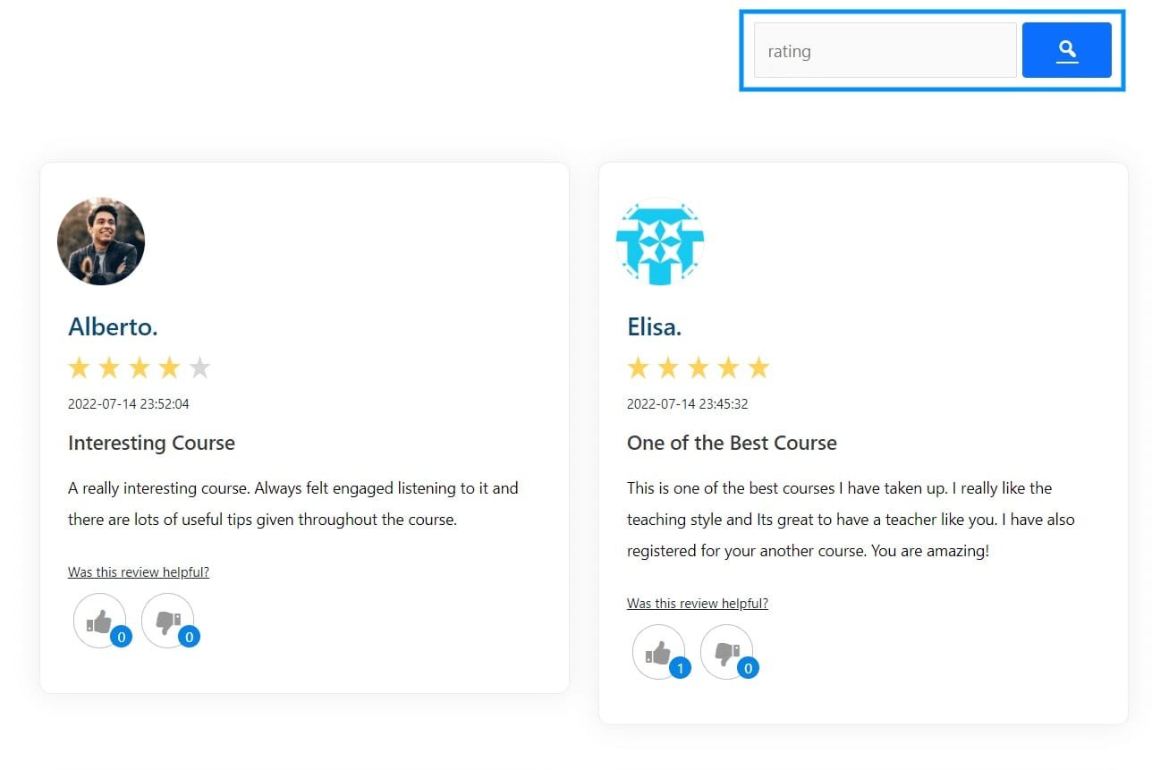 wpinnovators product student feedback for learndash filter by rating image wpinnovators product student feedback for learndash filter by rating image