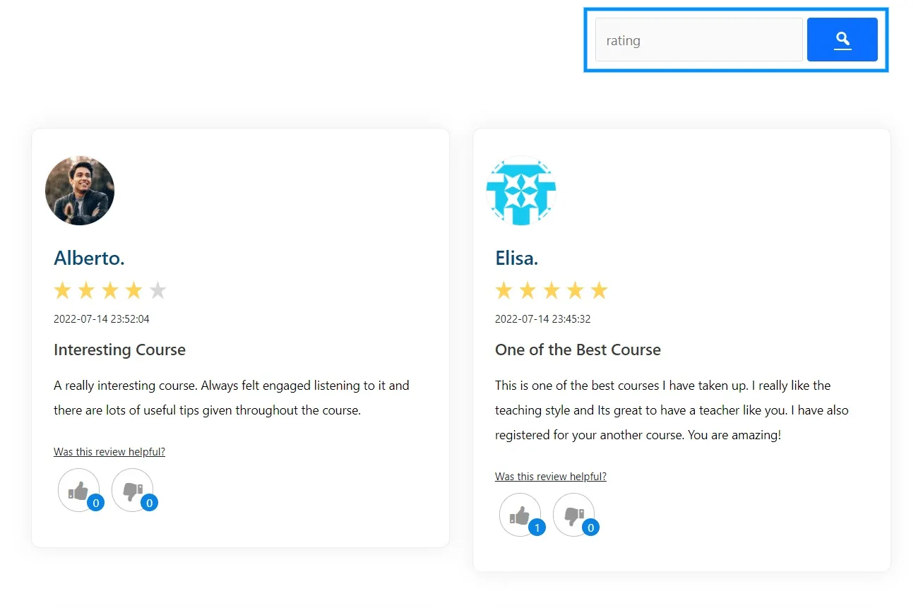 wpinnovators product student feedback for learndash filter by rating image wpinnovators product student feedback for learndash filter by rating image