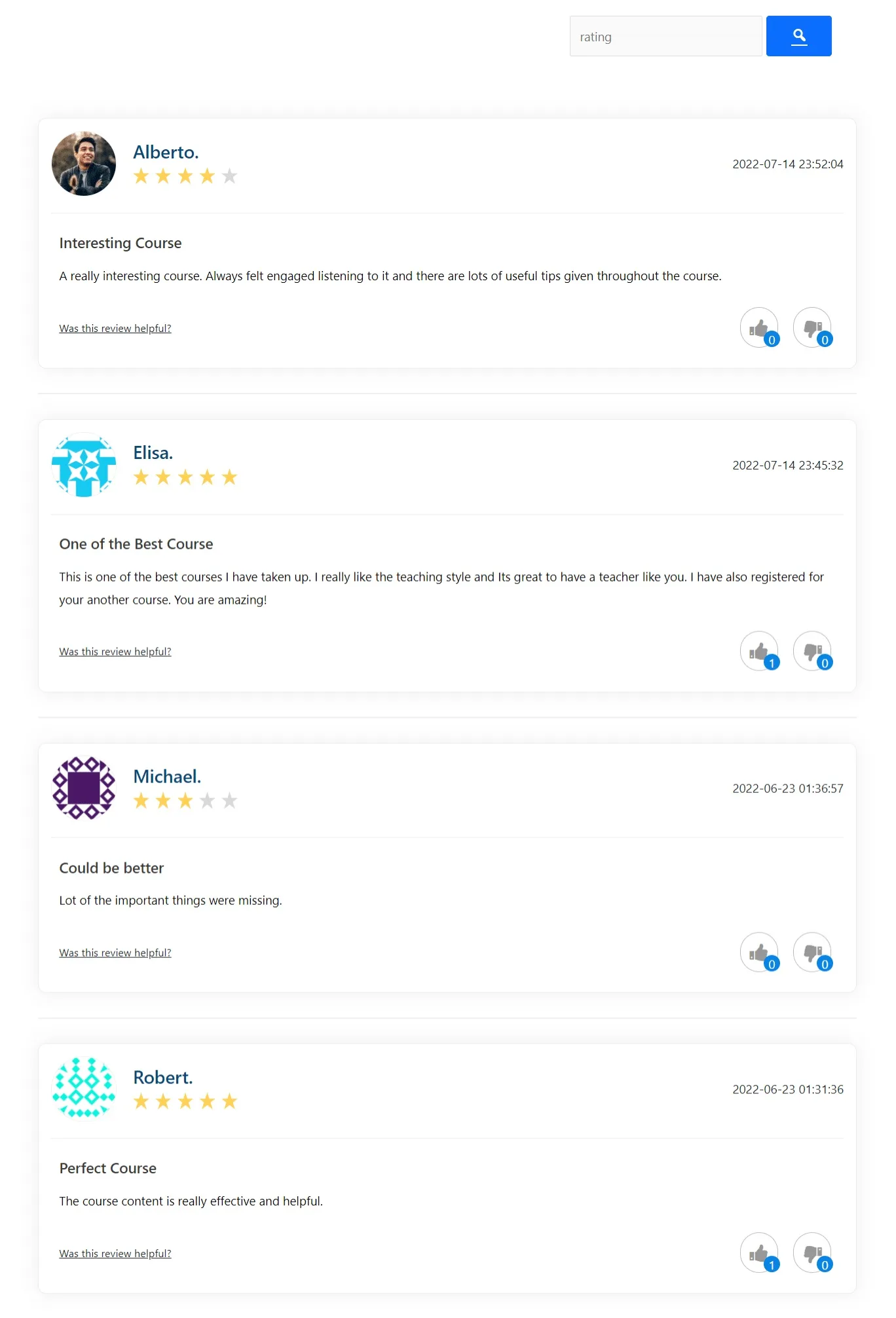 wpinnovators product student feedback for learndash list view image wpinnovators product student feedback for learndash list view image