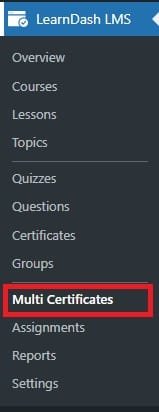 wpinnovators product multi certificates for learndash main menu image wpinnovators product multi certificates for learndash main menu image