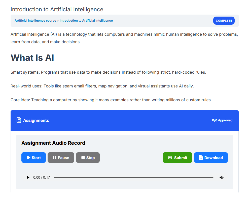 wpinnovators product audio assignment for learndash evaluate spoken skills accurately image wpinnovators product audio assignment for learndash evaluate spoken skills accurately image